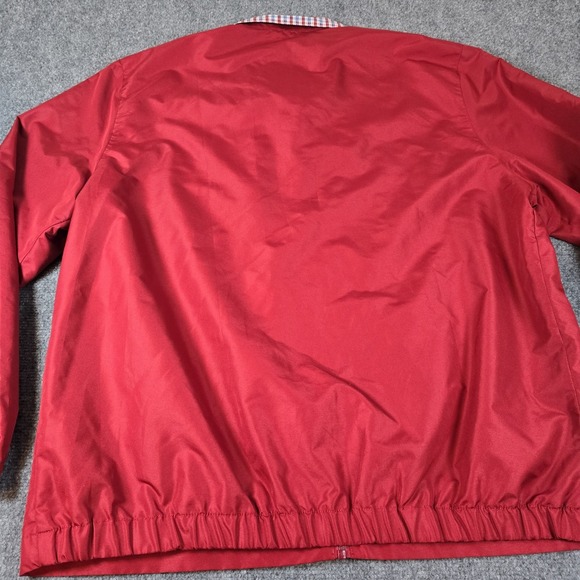IZOD Windbreaker Jacket‎ Mens XL Red Full Zip Lightweight Golf Plaid Lining - Picture 16 of 16